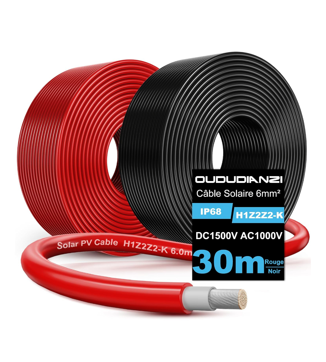 Cable Solaire 6mm2 30m